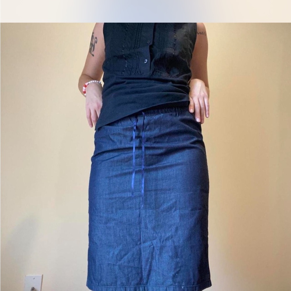 Miu Miu Knee vintage navy Length Skirt